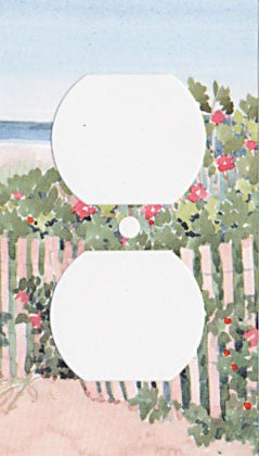 Beach, Roses & Fence Switch Plate