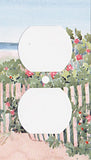 Beach, Roses & Fence Switch Plate