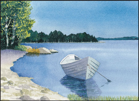 Moored Dory Print