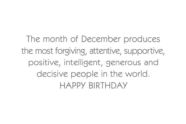 December Birthday Card