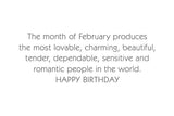 February Birthday Card