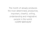 January Birthday Card