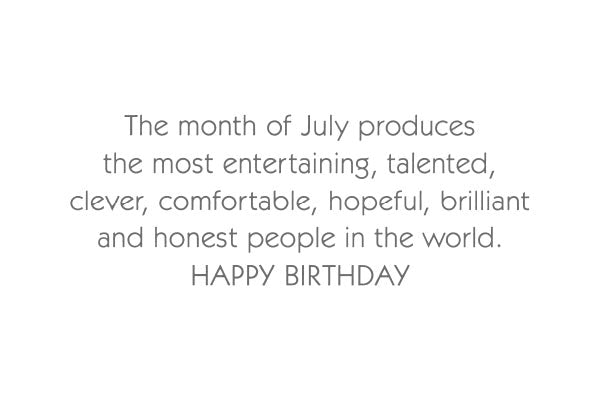 July Birthday Card