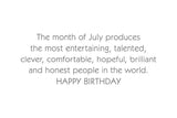 July Birthday Card