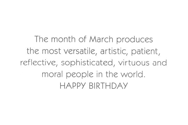 March Birthday Card