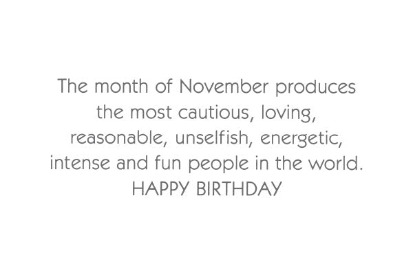 November Birthday Card