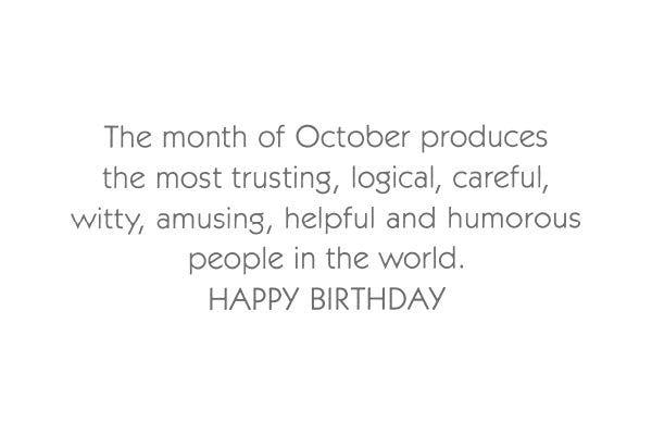 October Birthday Card