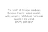 October Birthday Card