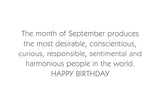September Birthday Card