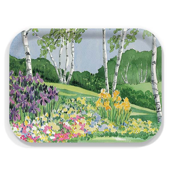 Iris And Birches Tray