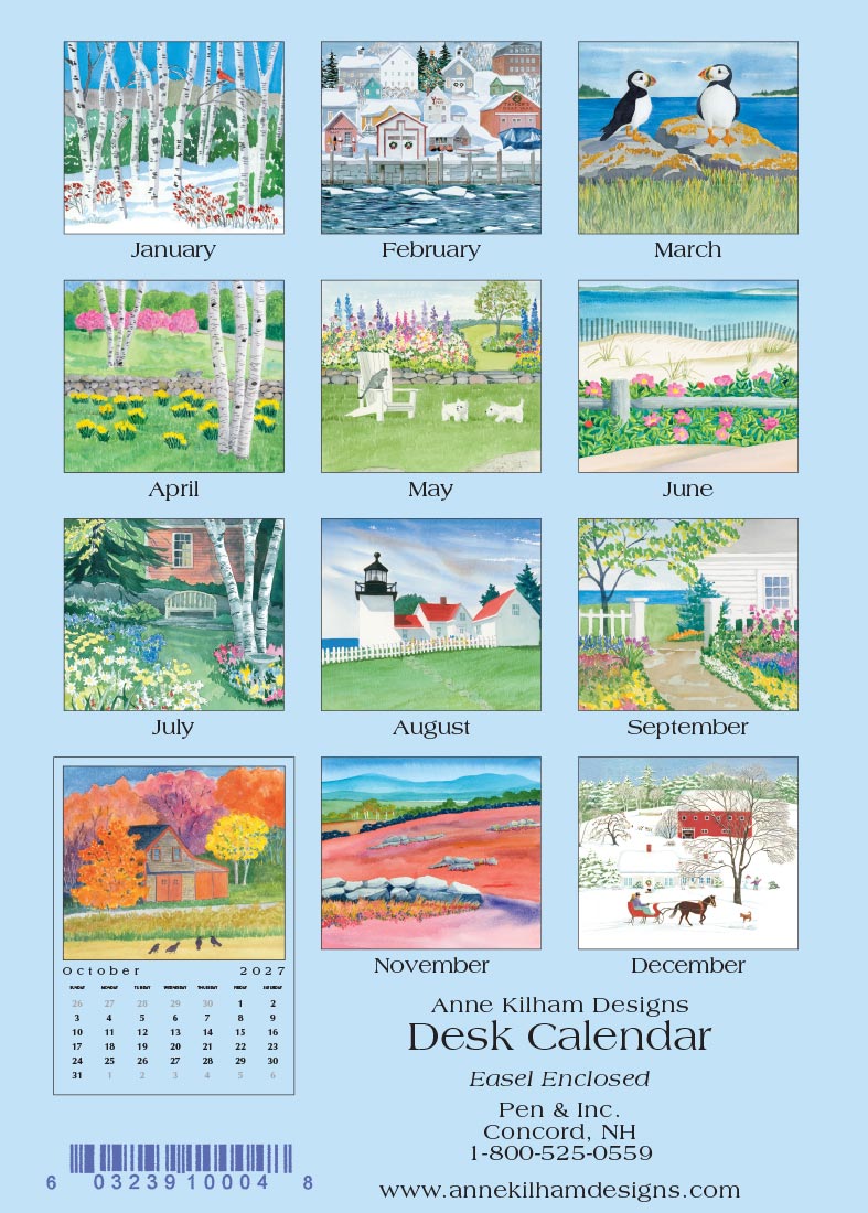 2027 Desk Calendar - Wire Bound