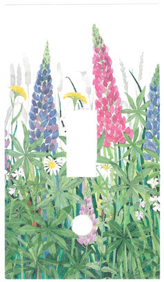 Lupine & Daisies Switch Plate
