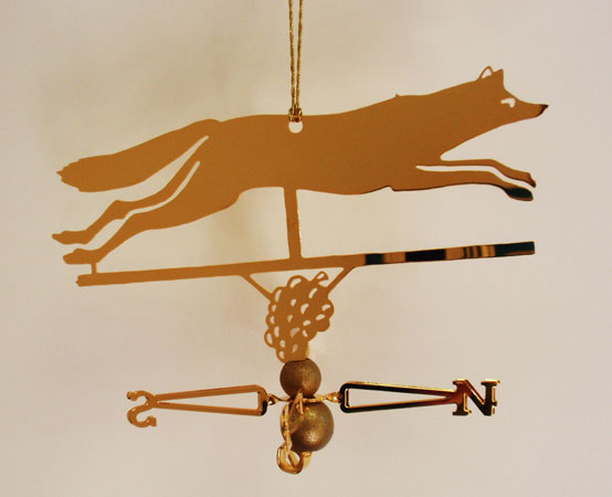 Fox with Grapes Ornament