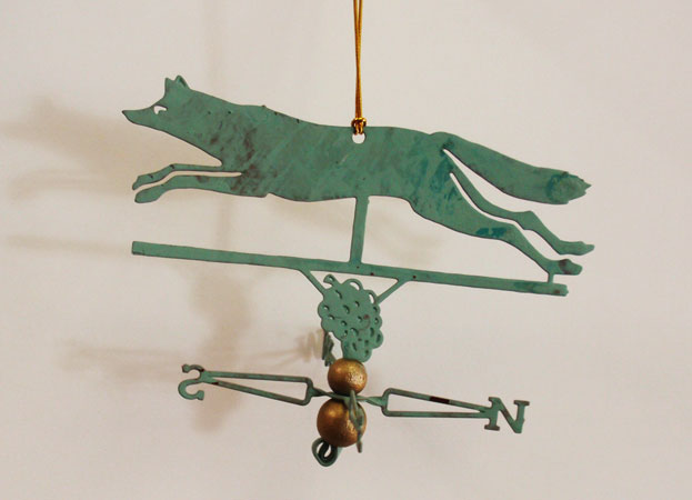 Fox with Grapes Ornament