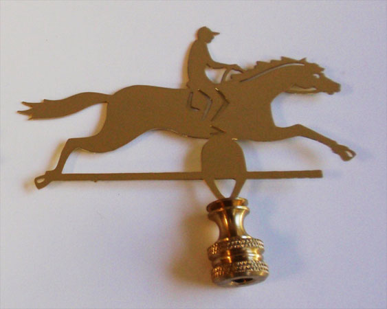 Horse with Rider Finial
