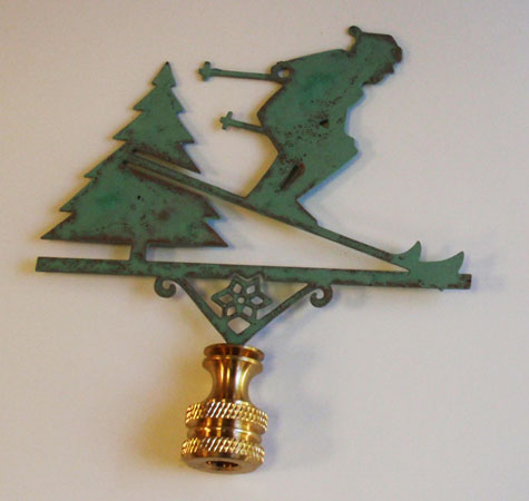 Downhill Skier Finial