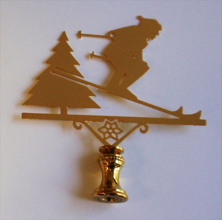 Downhill Skier Finial