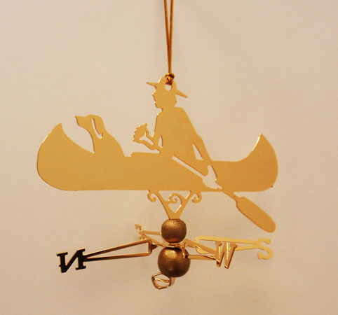 Canoe & Dog Ornament