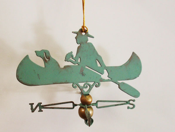 Canoe & Dog Ornament